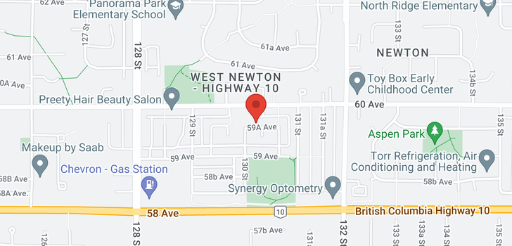 map of 13037 59A AVENUE